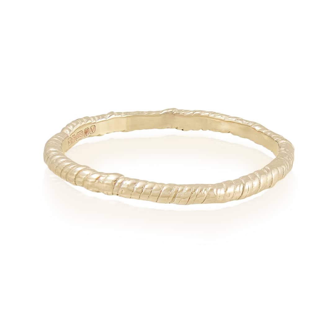 Natalie Perry Jewellery, Organic Twisted ring 1.5mm 9ct