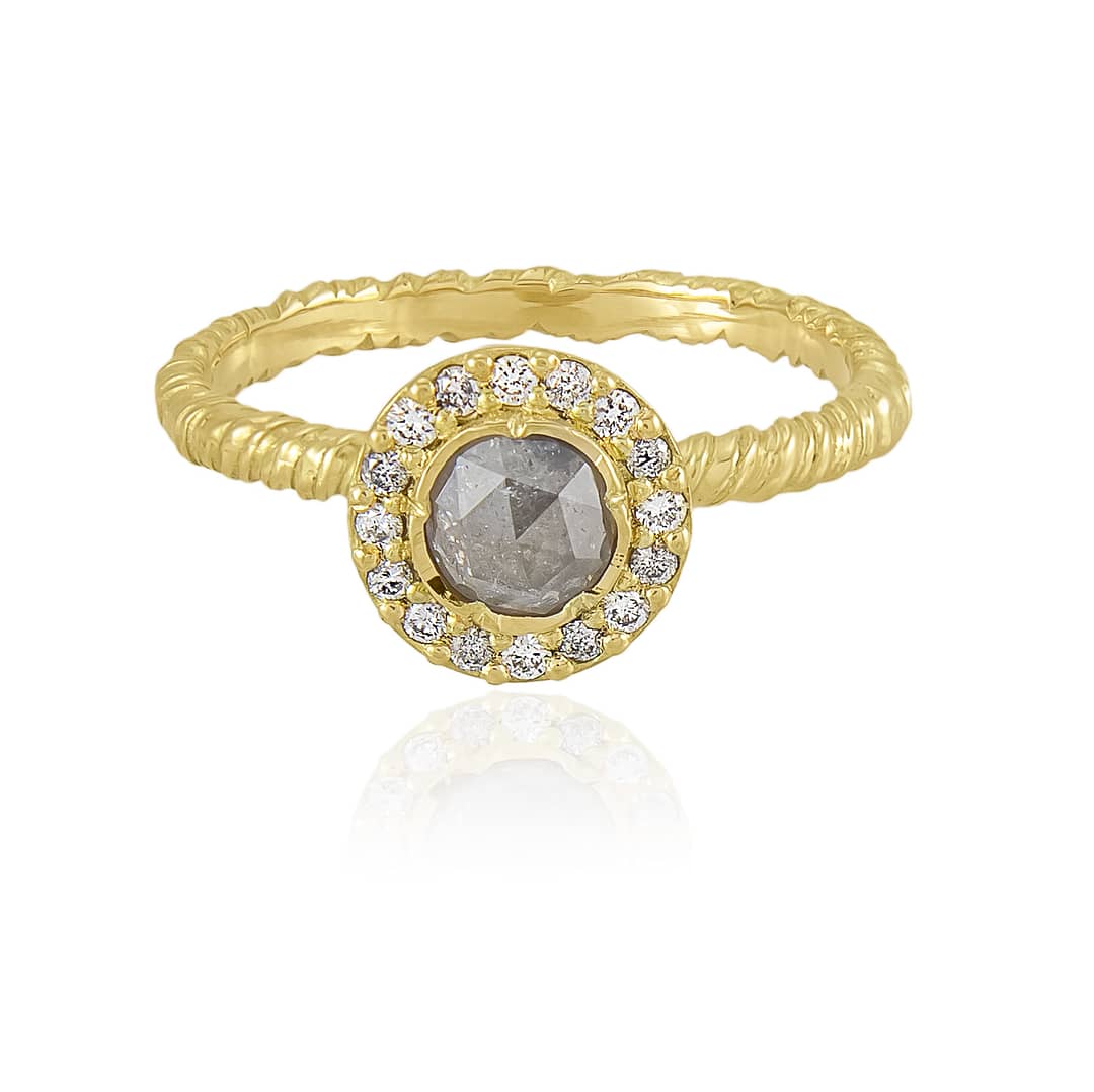 Natalie Perry Jewellery, Salt & pepper Diamond Engagement Ring
