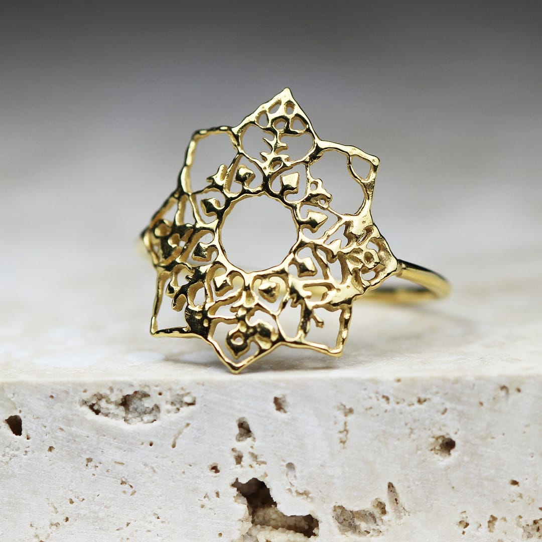 Natalie Perry Jewellery, Full Bloom Mandala Ring