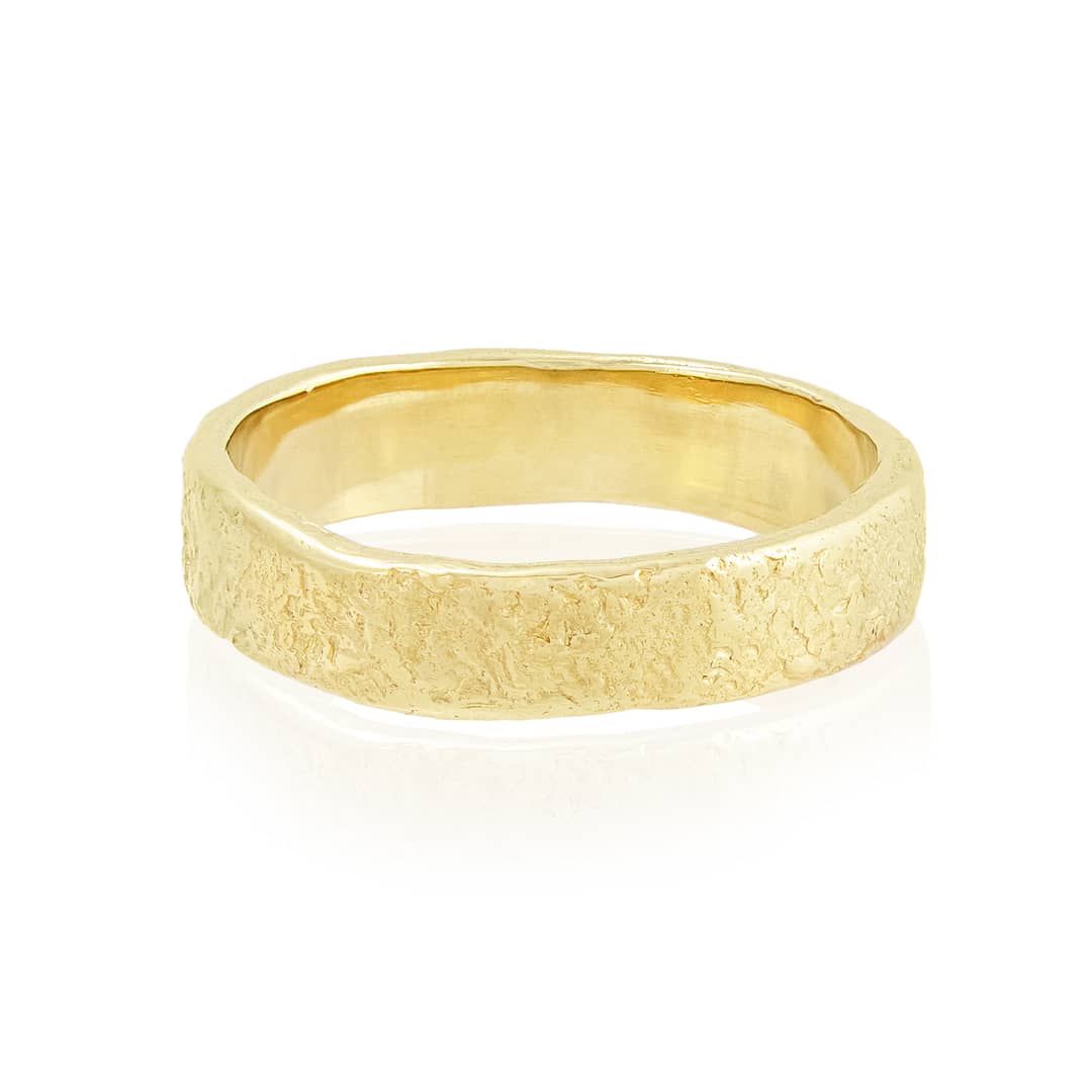 Natalie Perry Jewellery, 5mm organic mens wedding ring