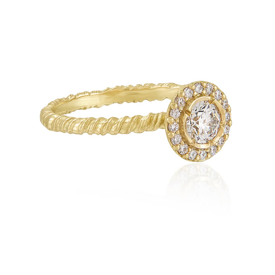 Natalie Perry Jewellery, Brilliant Cut Diamond Halo Ring