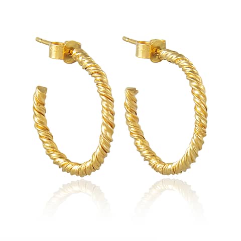Natalie Perry Jewellery, Organic Twisted Hoop Earrings