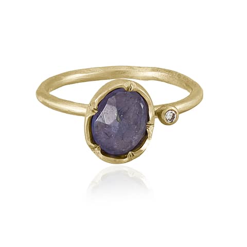 Natalie Perry Jewellery, Flower Set Tanzanite & Diamond Ring