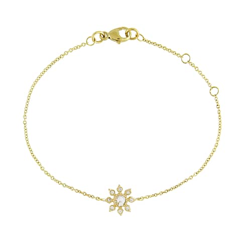 Natalie Perry Jewellery, Multi Diamond Flower Bracelet