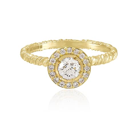 Natalie Perry Jewellery, Brilliant Cut Diamond Halo Ring
