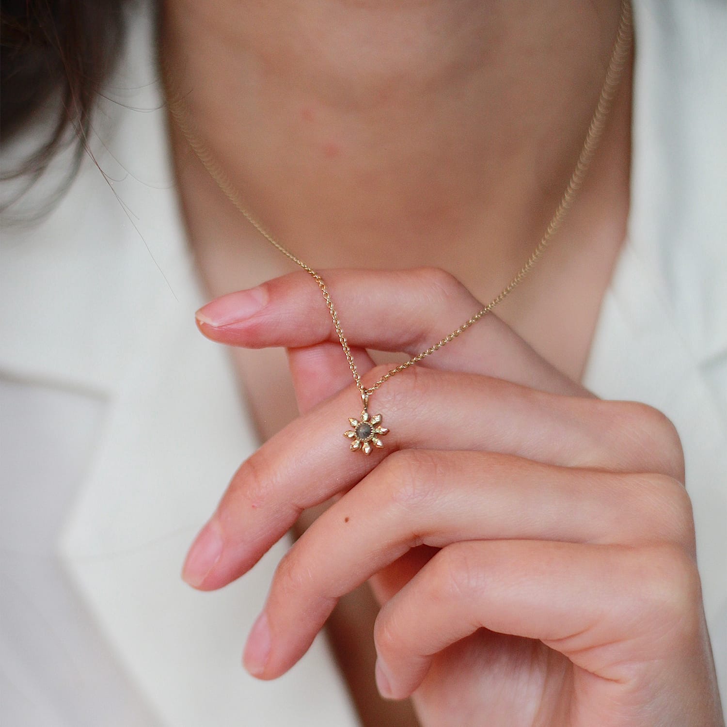 Natalie Perry Jewellery, Diamond Flower Necklace