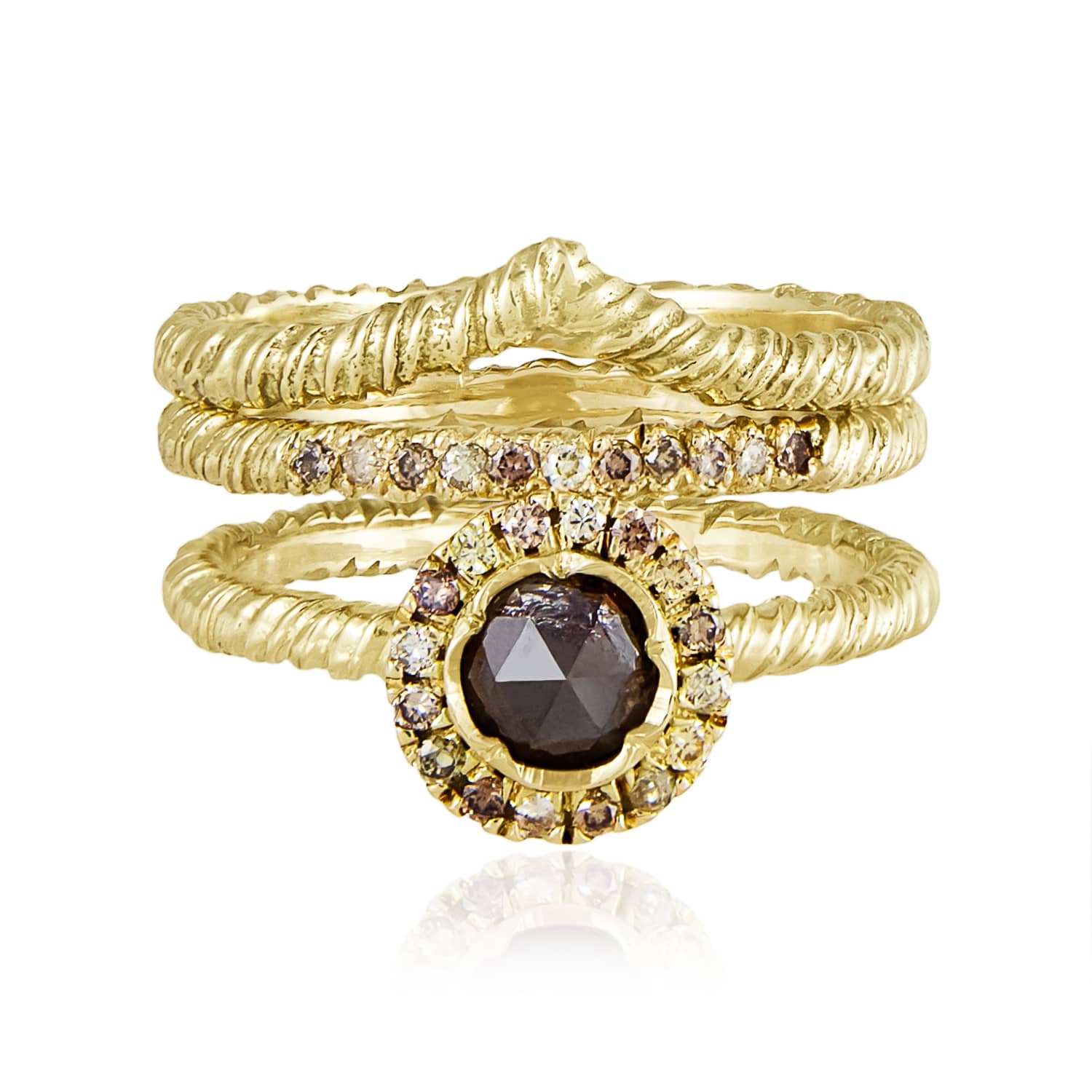 Natalie Perry Jewellery Ethical Engagement Ring Stack