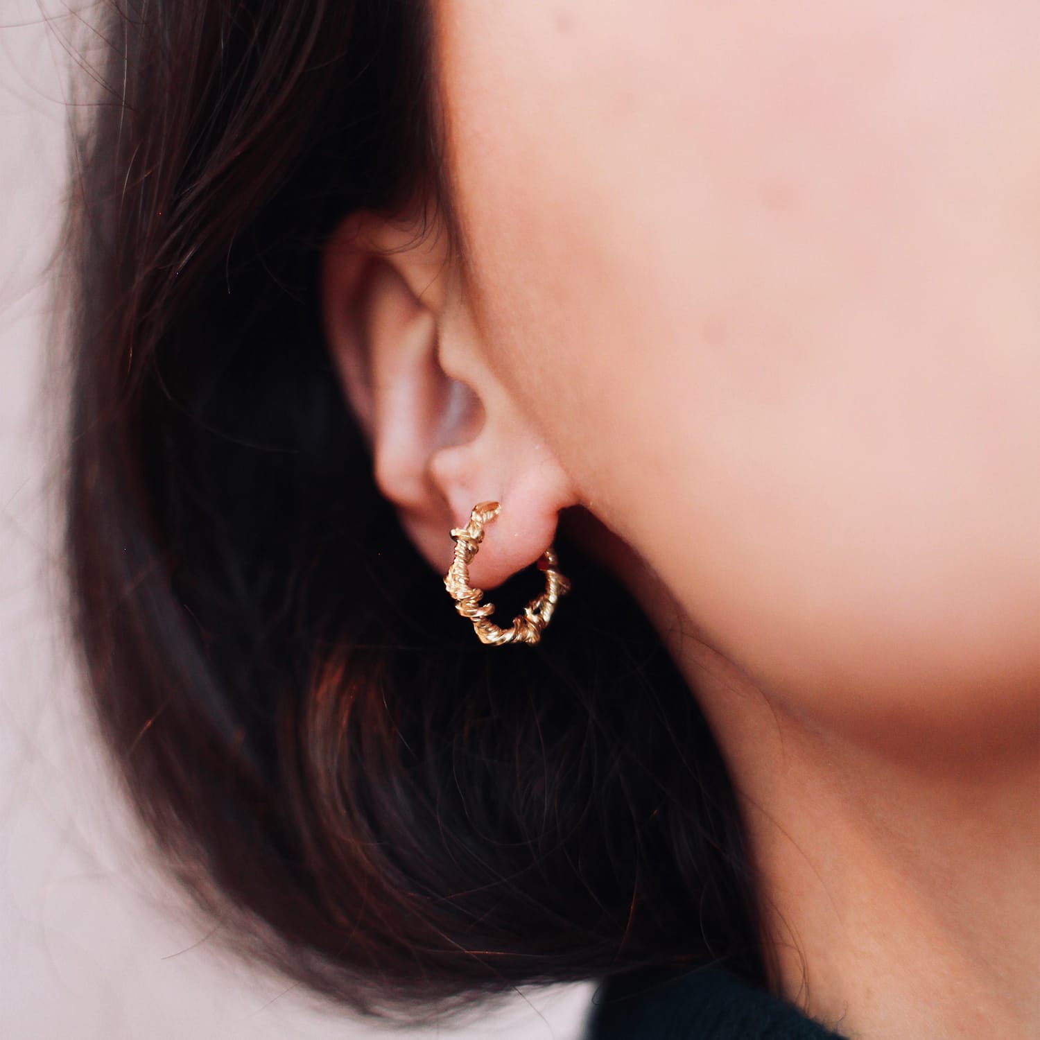 Natalie Perry Jewellery, Small Two Twists Hoops