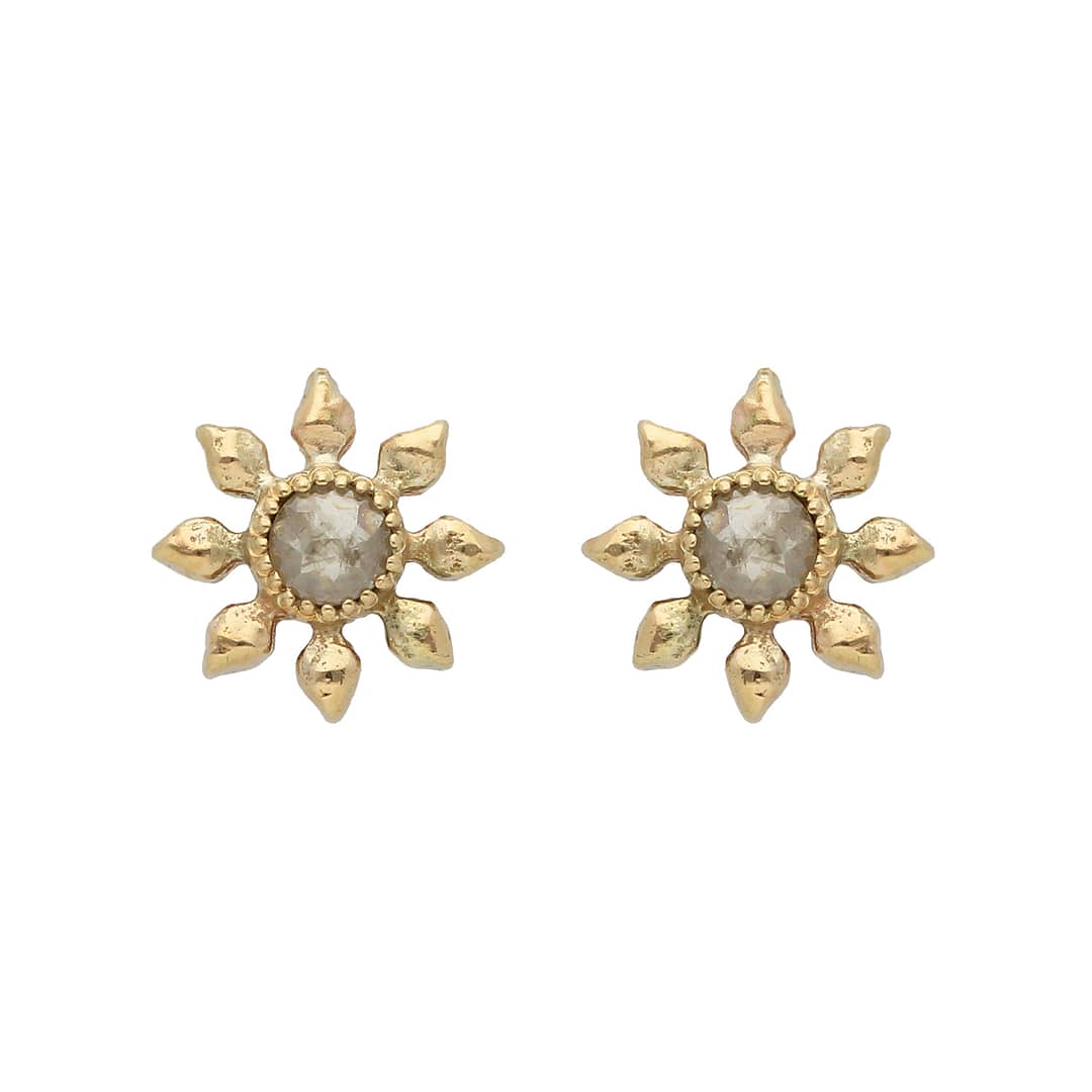 Diamond Flower Earrings - Natalie Perry Jewellery
