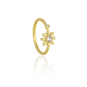 Natalie Perry Gemstone & diamond flower ring