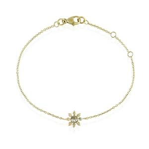 Natalie Perry, Diamond Flower Bracelet in Fairtrade Gold