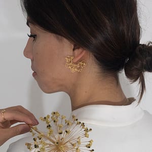 Natalie Perry, Mandala Hoops in Fairtrade Gold