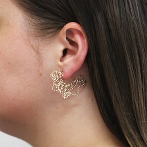 Natalie Perry Jewellery Flloral Bloom Gold Hoop Earrings