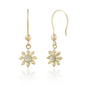 Natalie Perry Jewellery, Diamond Flower Hook Earrings