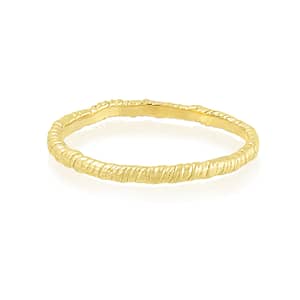 Natalie Perry Jewellery, Organic Twisted Ring 1.5mm in sustainable recycled gold