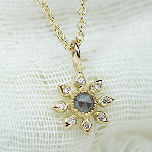 Natalie Perry Jewellery, Multi Diamond Flower Necklace