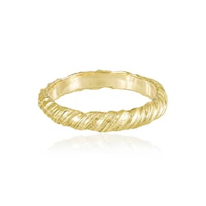 Natalie Perry Jewellery, Men's 4mm Wedding Ring, 14ct yellow gold
