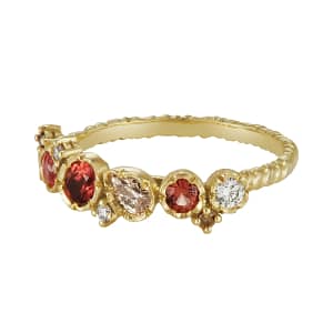 Natalie Perry Jewellery, Ten Stone Diamond & Spinel Ring