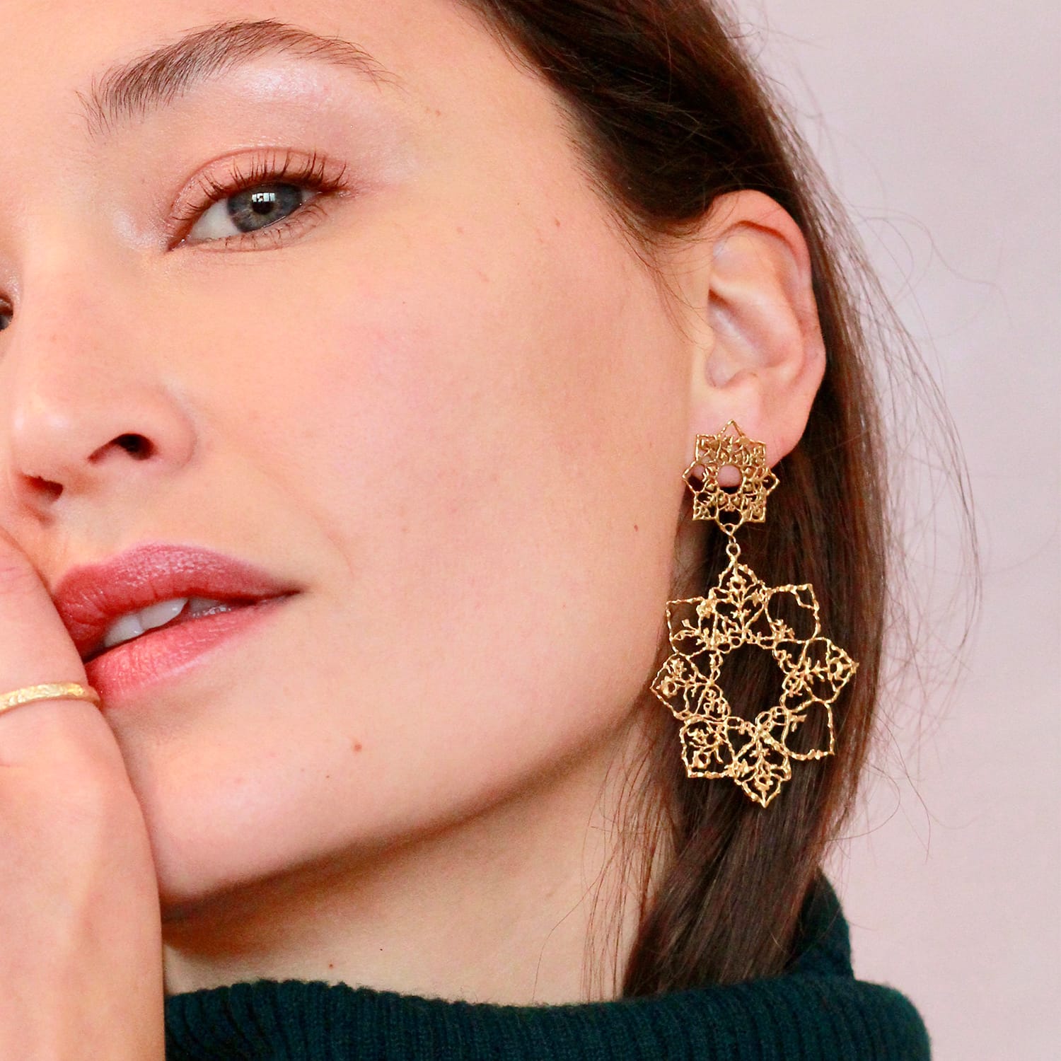 Two Blooms Earrings Natalie Perry Jewellery