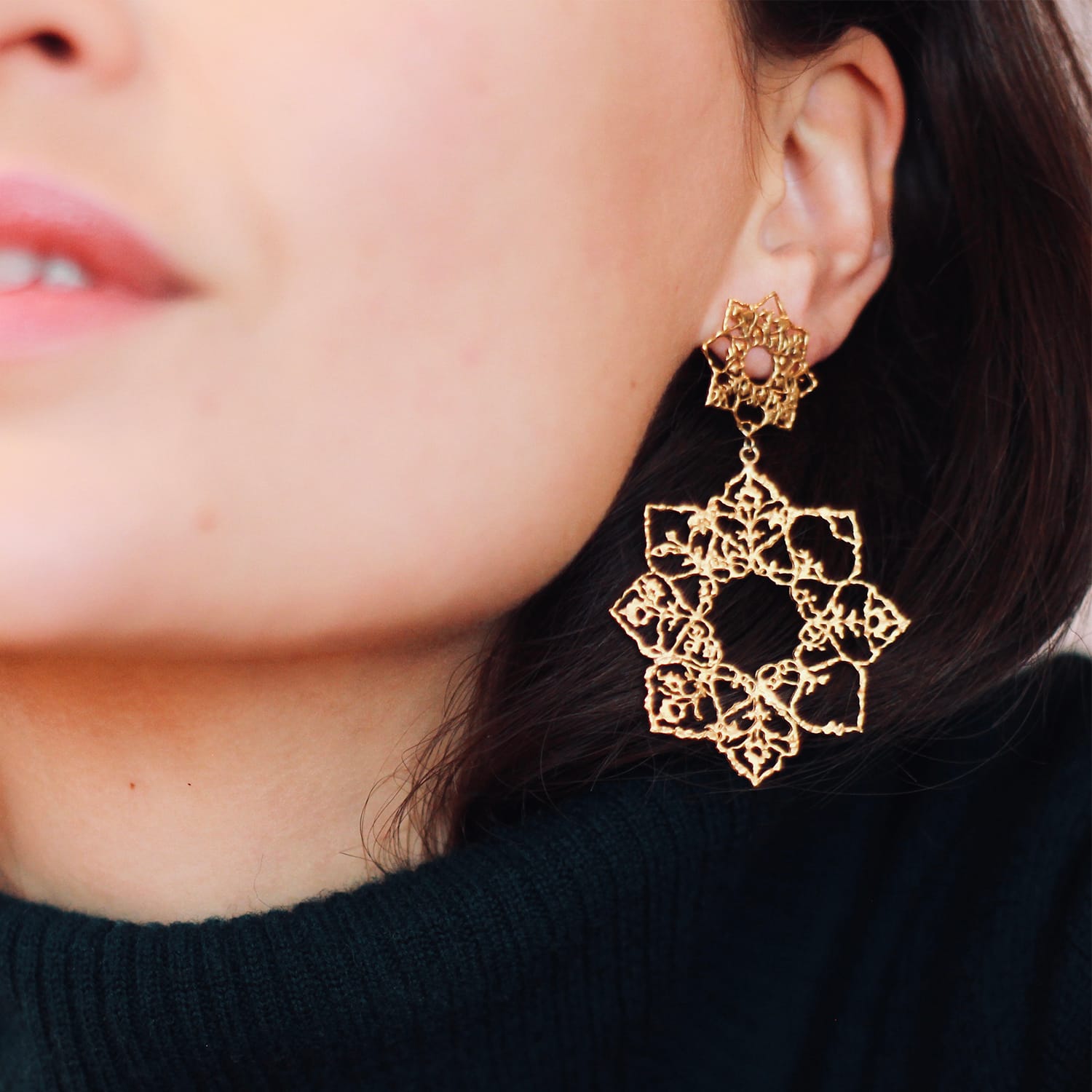 Two Blooms Earrings Natalie Perry Jewellery